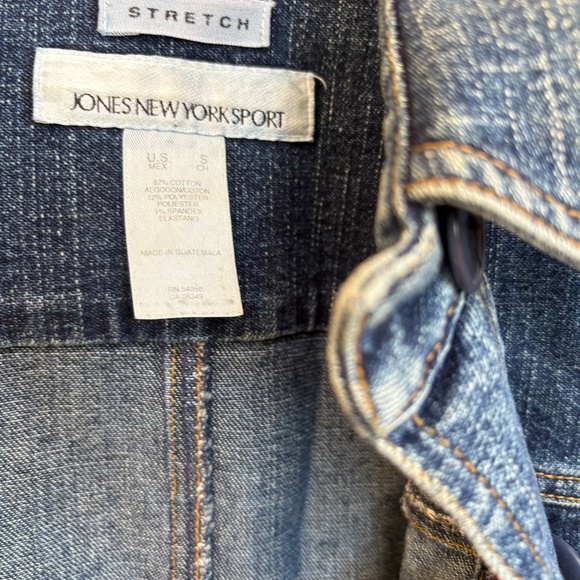 Jones New York Sport Stretch Denim Utility Jacket Women’s Small – Multi Pocket B - Picture 7 of 9